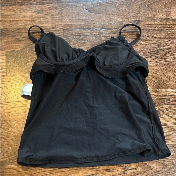 Lands' End Black Women's Linder Tankini Top Top - Picture 6 of 6